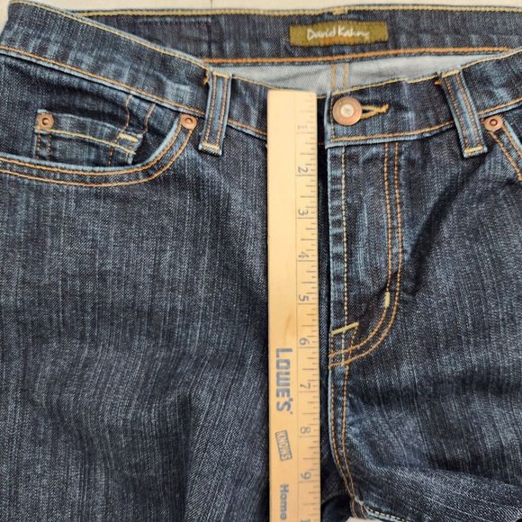 David Kahn Jeans Women 10 Blue Denim Stretch Bootcut Mid Rise 32x32 Made in USA - Picture 7 of 16